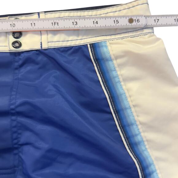 VTG 90s Tommy Hilfiger Board Shorts Swim Trunks Satin‎ Nylon Mesh Liner - Picture 9 of 13